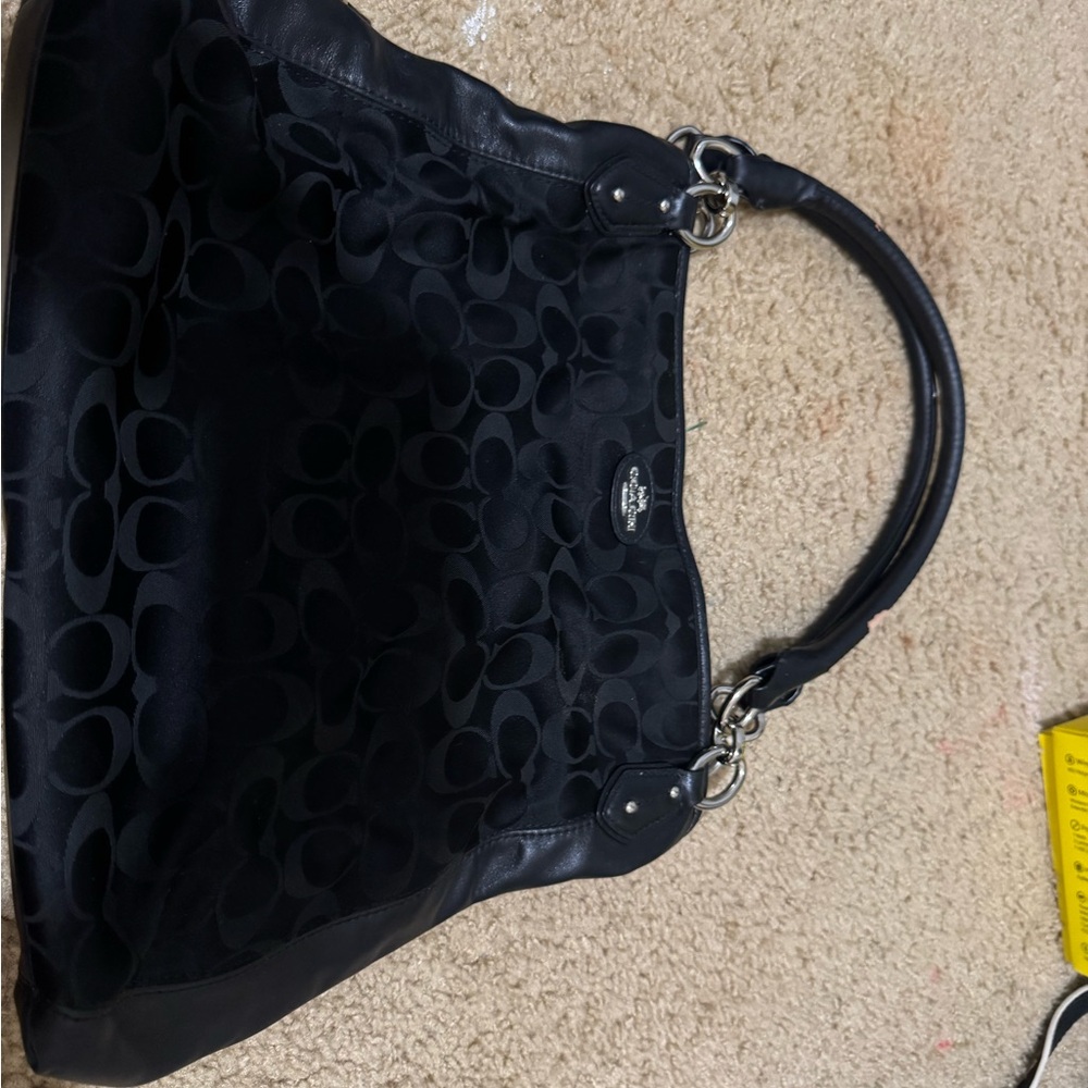 Coach Black Signature Shoulder Bag